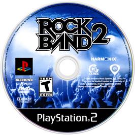 Cartridge artwork for Rock Band 2 on the Sony Playstation 2.